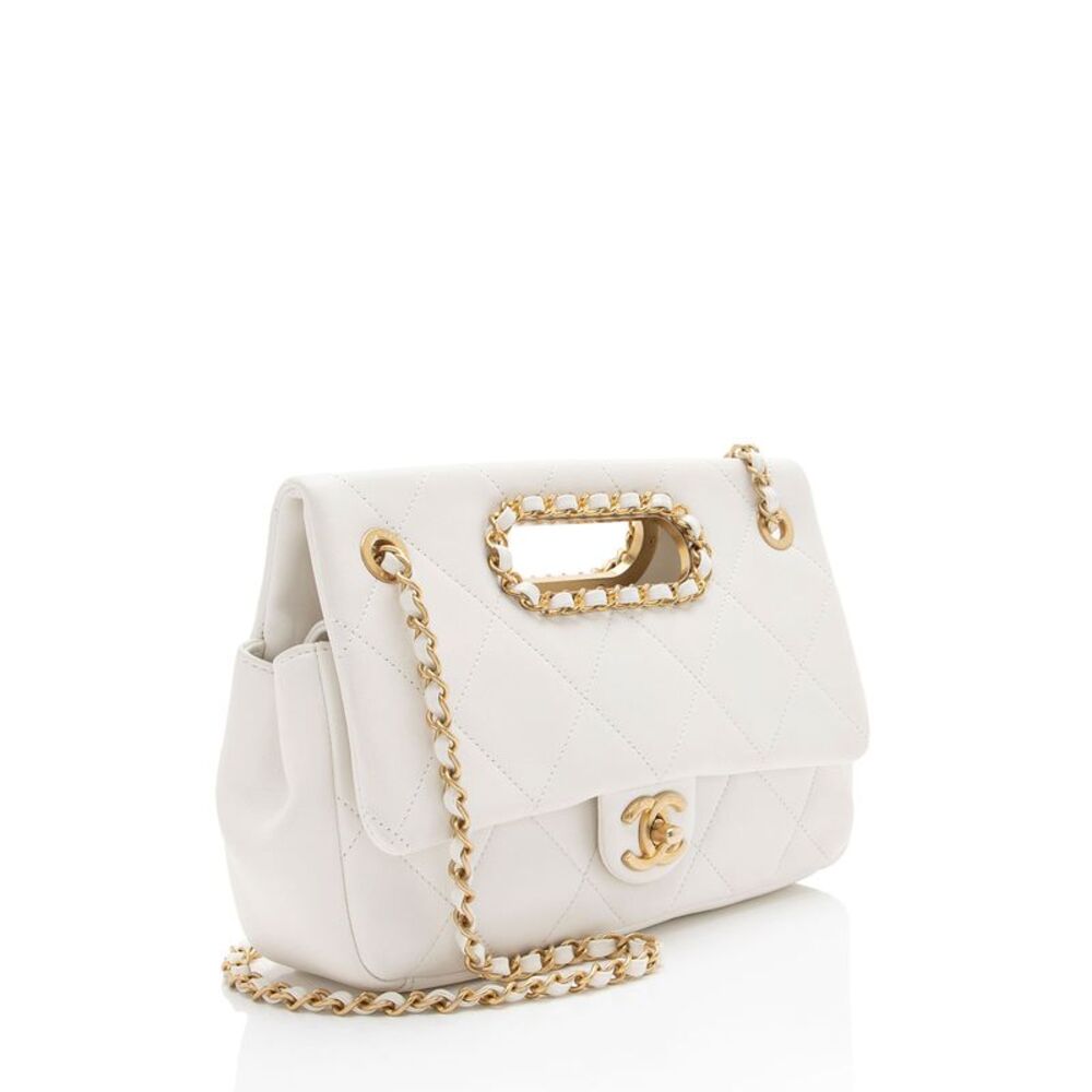 Chanel Lambskin A Real Catch Flap Bag - Picture 2 of 12